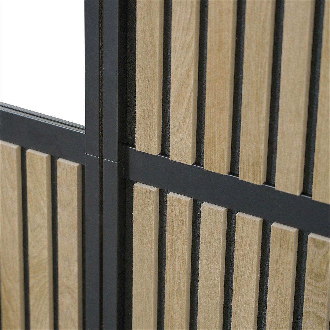 Akustik Trennwand Stellwand FLEXMIUT MODUL 167x192 PET braun schwarz von HJH - Produktbild 3 von 5