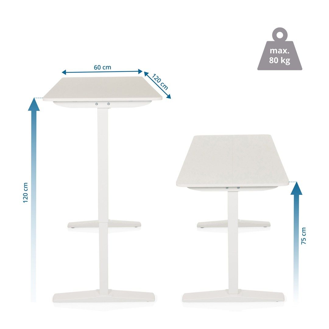 Schreibtisch STAND BASIC 120 x 60 elektrisch höhenverstellbar von HJH - Produktbild 7 von 7