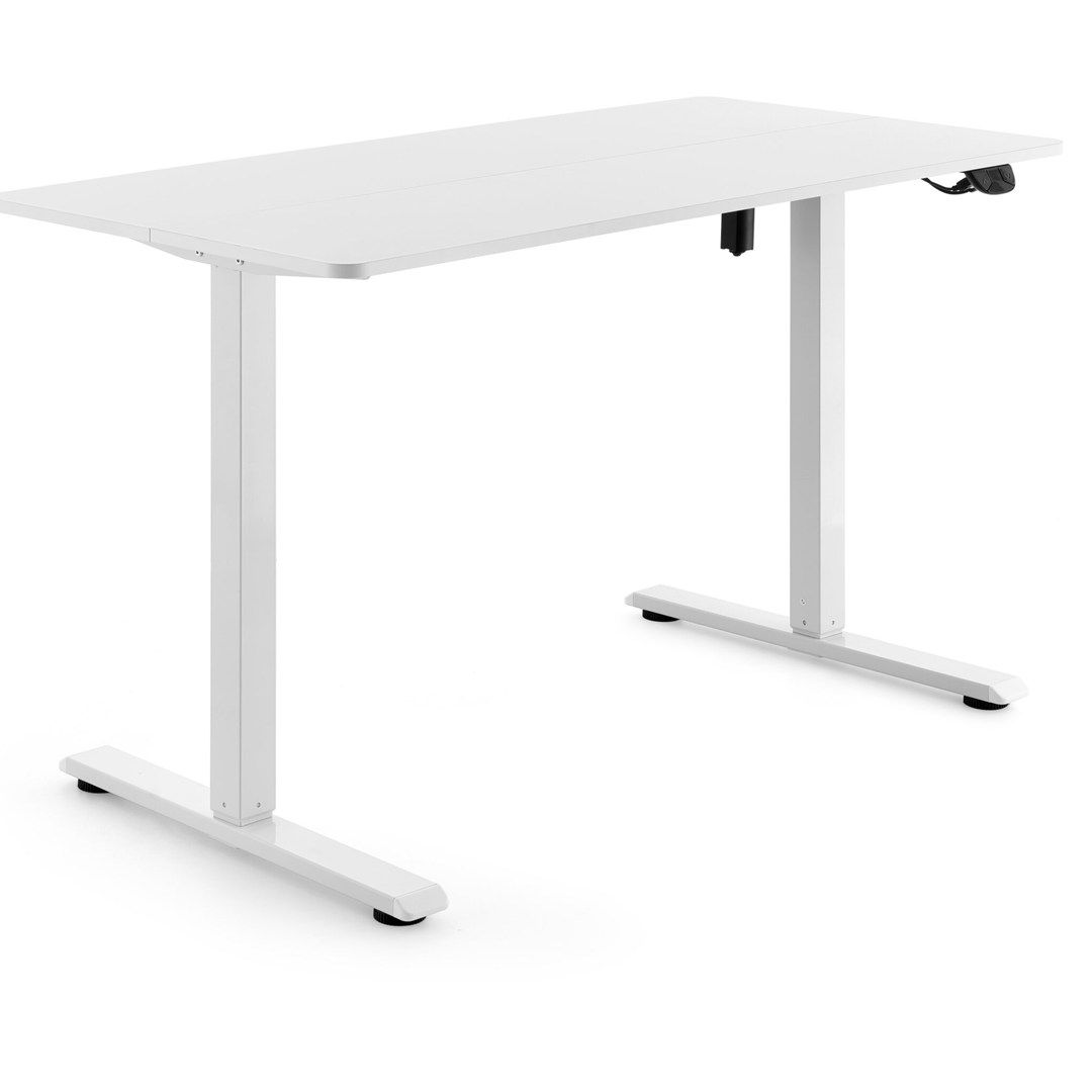 Schreibtisch Worktime 120 x 60 elektrisch höhenverstellbar weiß von HJH - Produktbild 2 von 9
