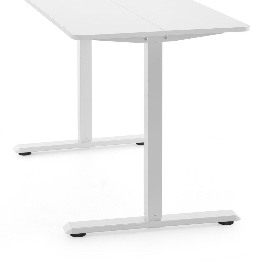 Schreibtisch Worktime 120 x 60 elektrisch höhenverstellbar weiß von HJH - Produktbild 4 von 9