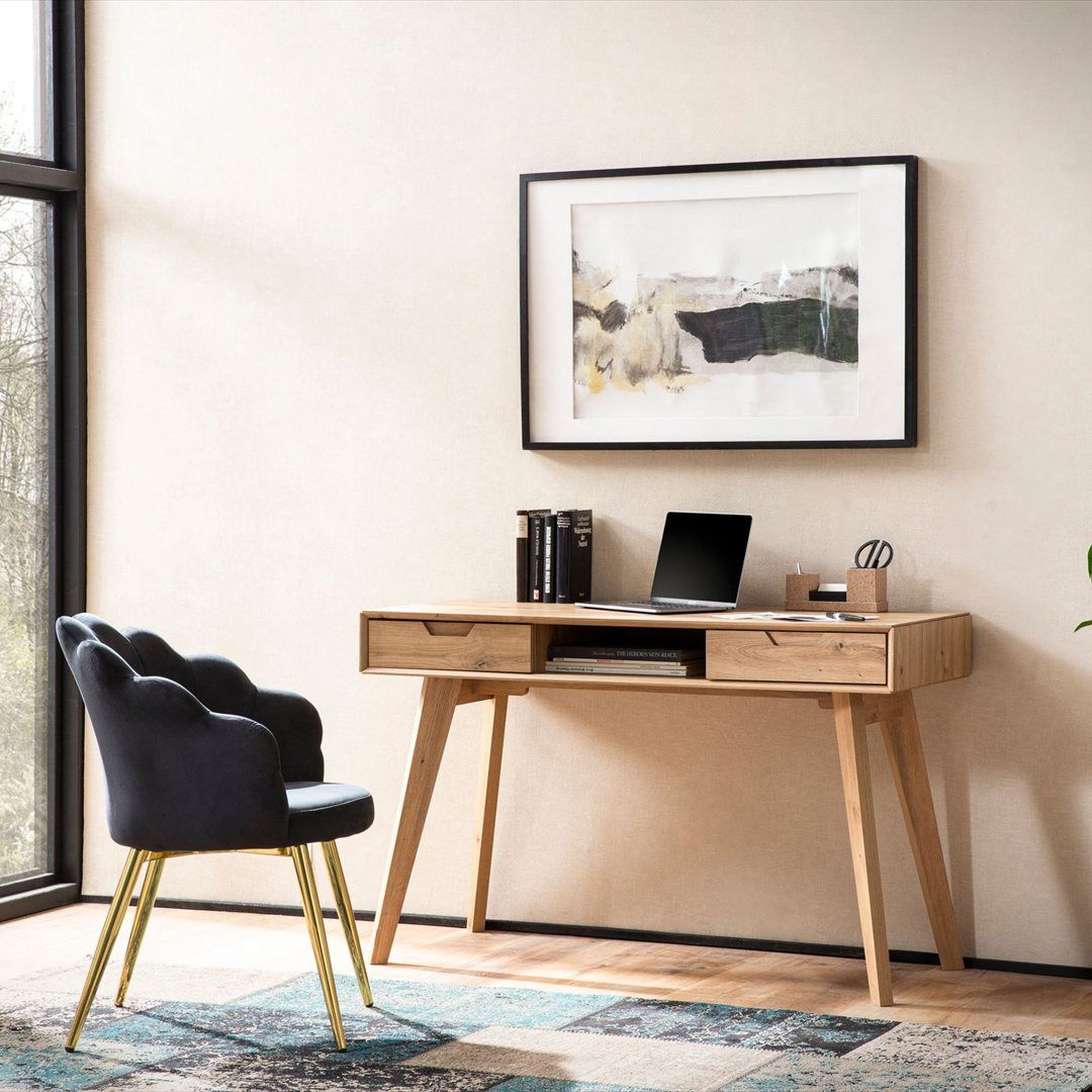 Schreibtisch 120 x 55 cm mit Stauraum - Eiche-Dekor von Wohnling - Produktbild 3 von 6