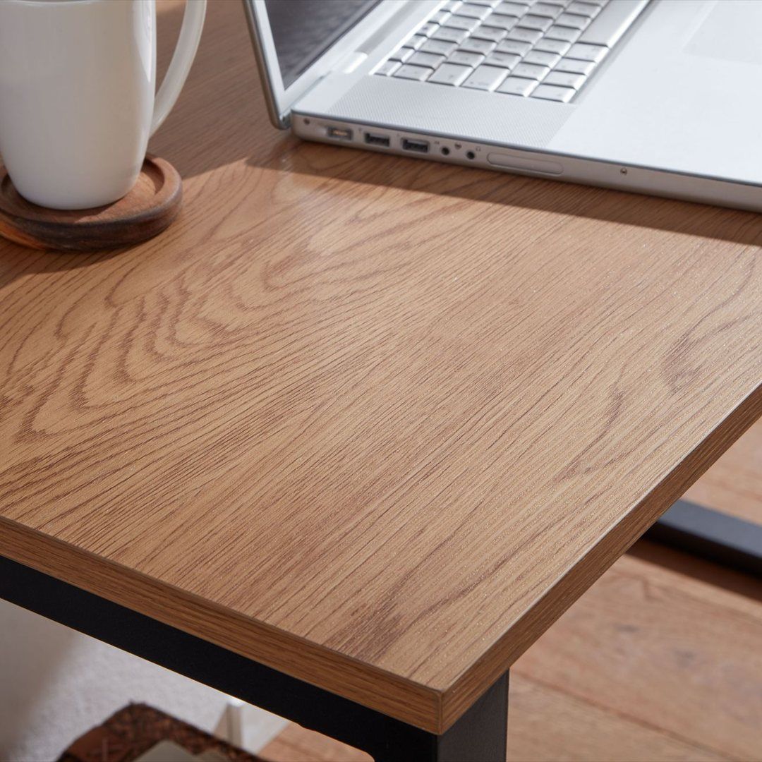 Schreibtisch 120 x 60 cm - Eiche-Dekor/Schwarz von Wohnling - Produktbild 4 von 6