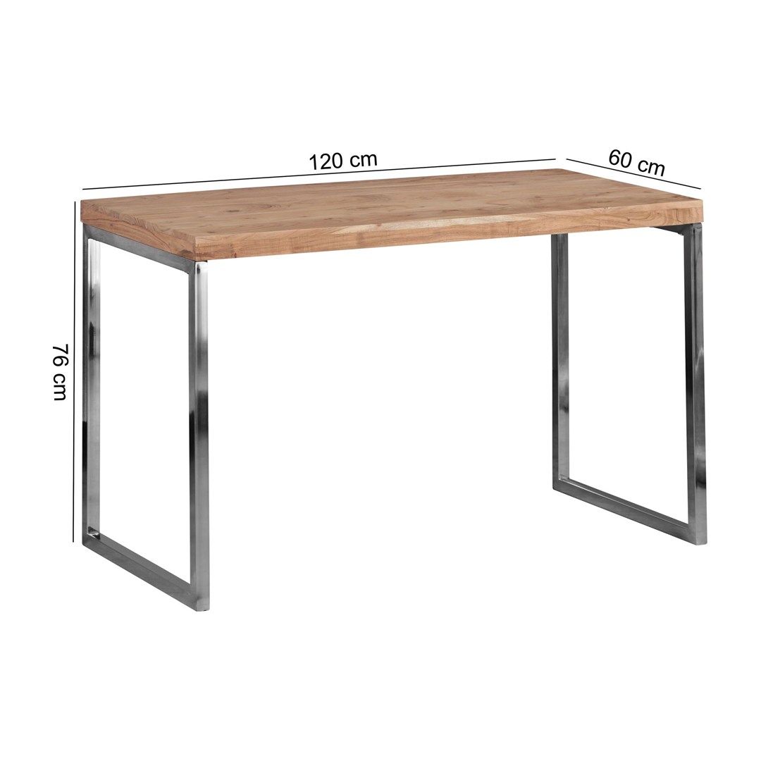 Schreibtisch Guna Massivholz Akazie 120 x 60 cm von Wohnling - Produktbild 6 von 6