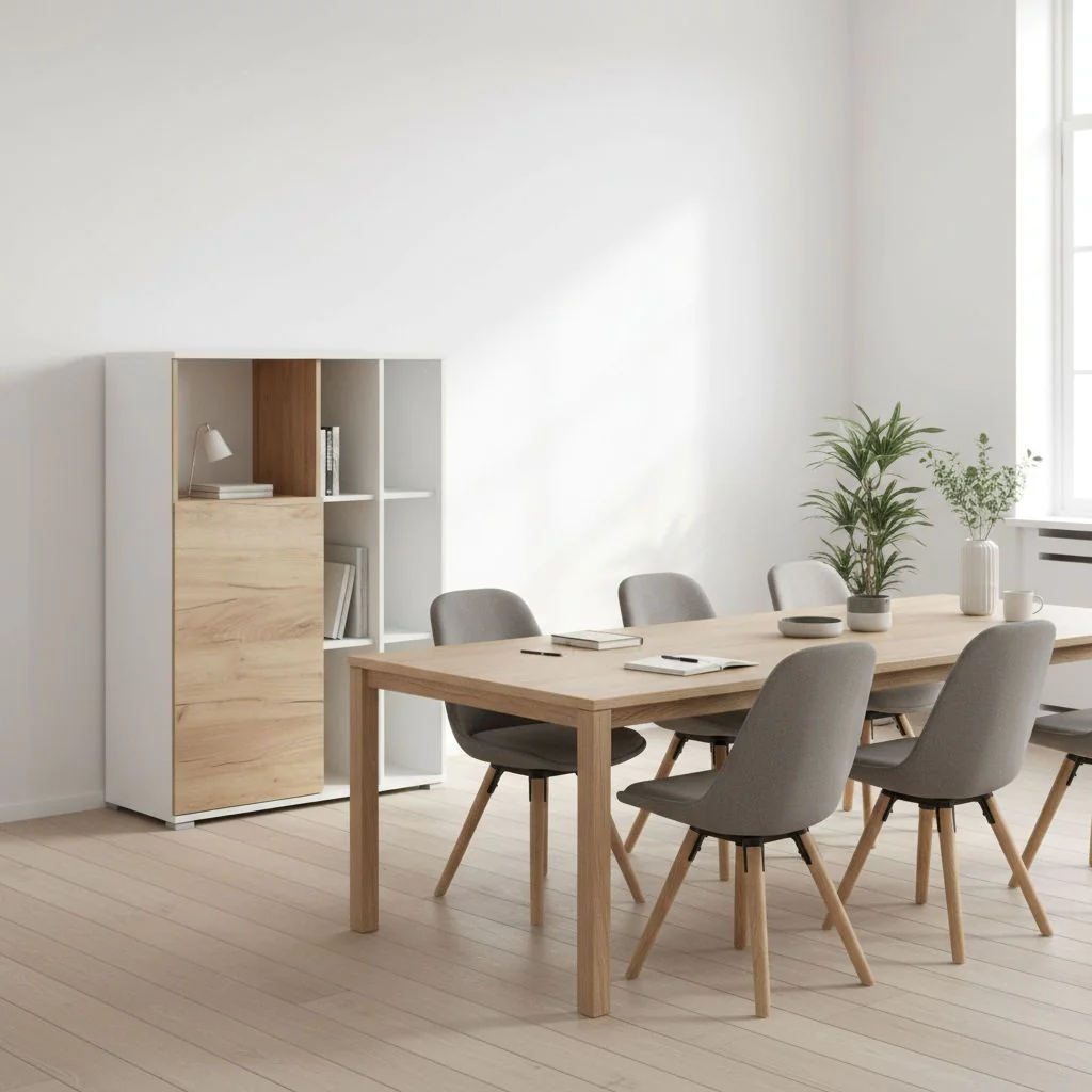 Aktenschrank 4195 Lioni - Weiß/Navarra-Eiche von BME home - Produktbild 2 von 4