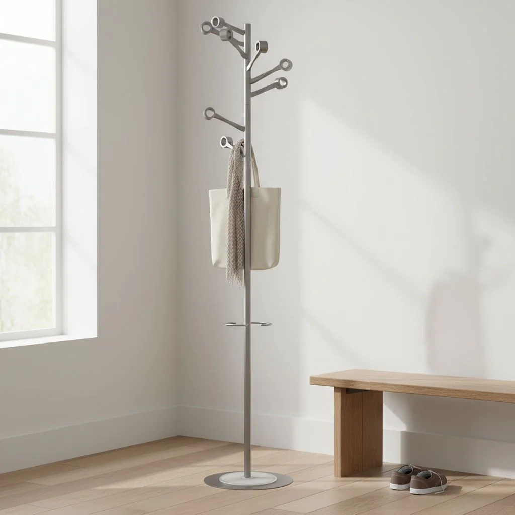 Garderobe Bourgeon - Metallgrau von Unilux - Produktbild 1 von 9