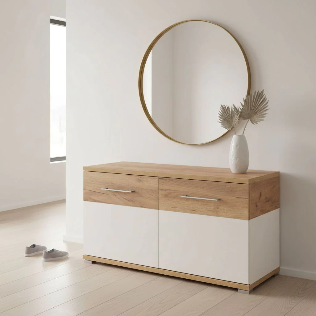 Garderobenschrank 3772 Topix - Weiß/Navarra-Eiche von BME home - Produktbild 4 von 4