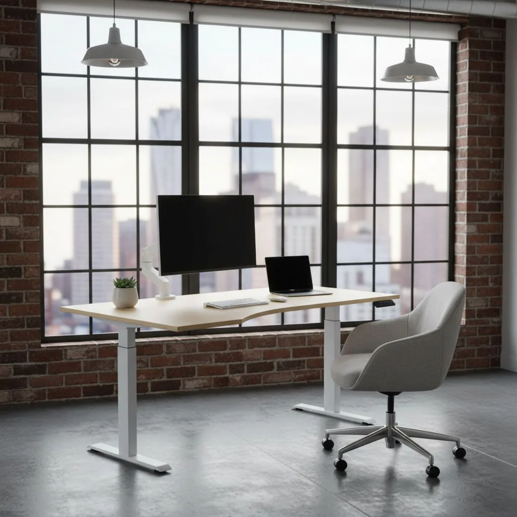 Höhenverstellbarer Schreibtisch Elevate Basic Freiform von Geramöbel - Produktbild 2 von 5