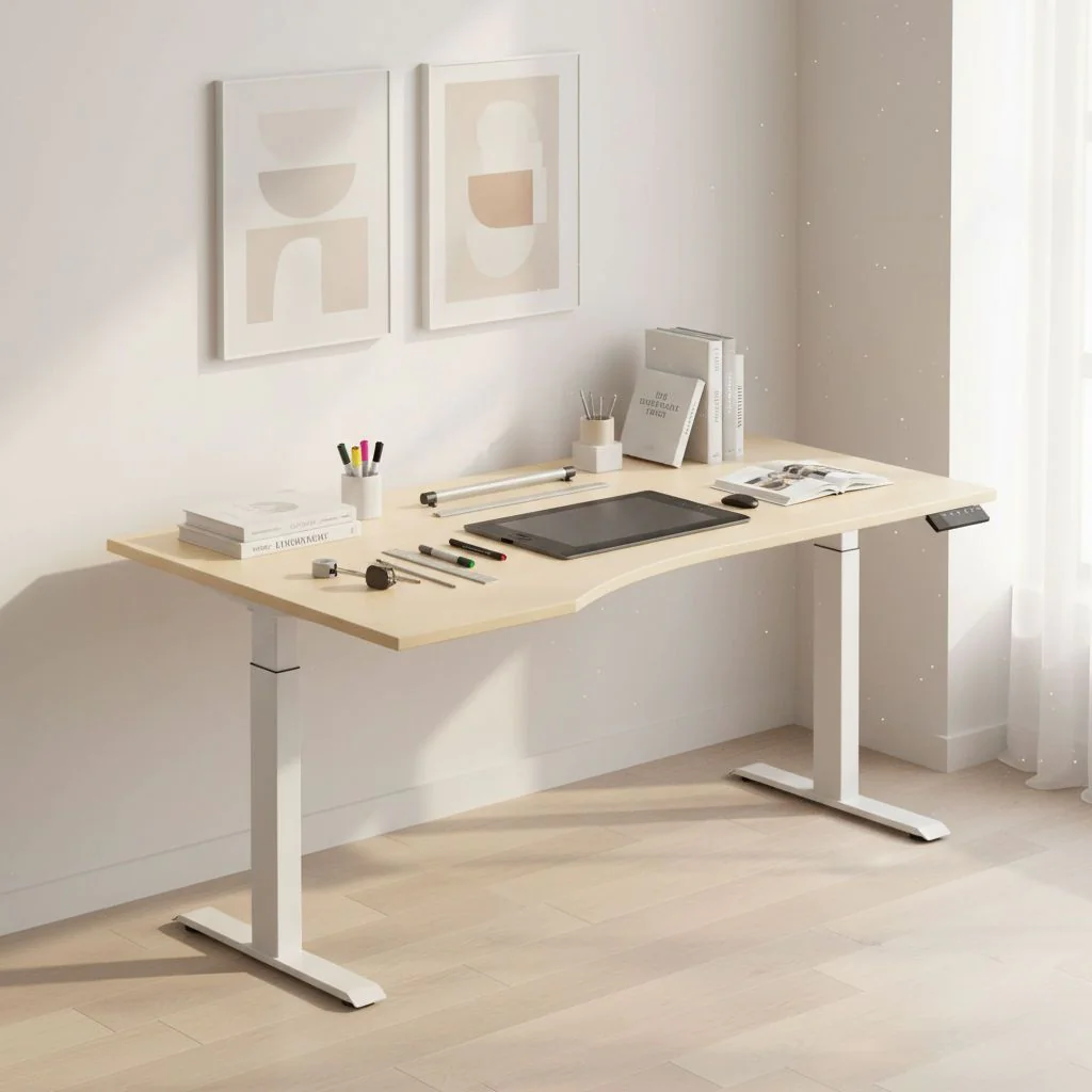Höhenverstellbarer Schreibtisch Elevate Basic Freiform von Geramöbel - Produktbild 1 von 5