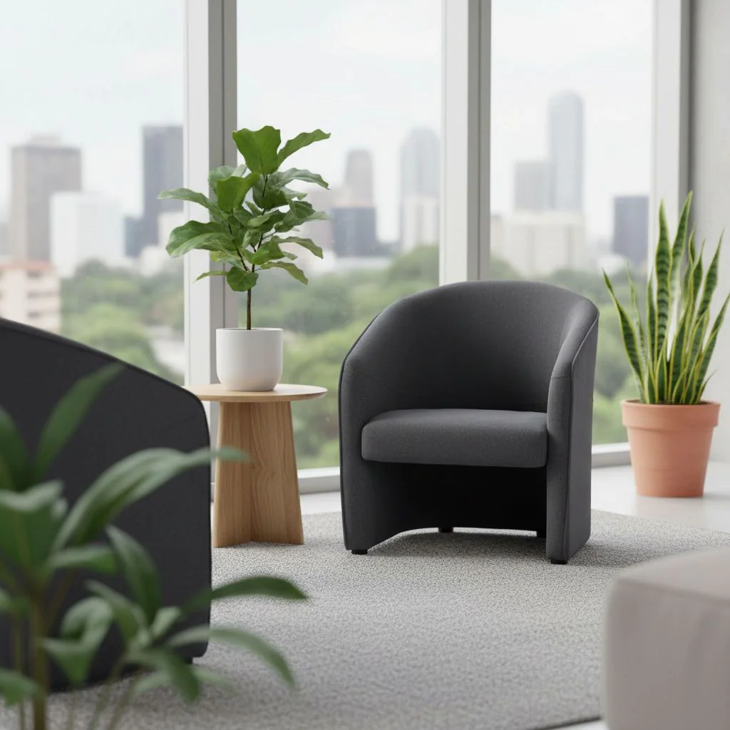 Loungesessel Club Sessel SAN JUAN Stoff dunkelgrau von HJH - Produktbild 5 von 6
