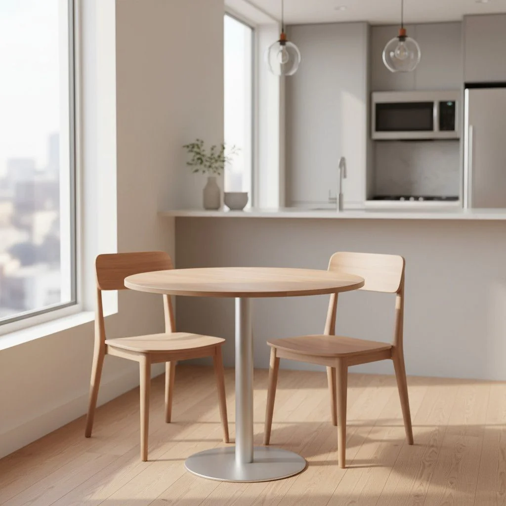 Säulentisch Rund Ø 100 cm - Silber von Hammerbacher - Produktbild 2 von 12