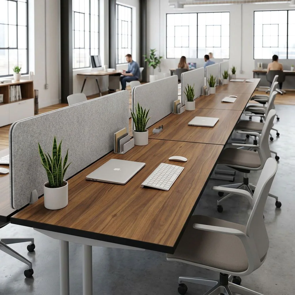 Schreibtisch E10 mit Stahltraverse C-Fuß von Nowy Styl - Produktbild 3 von 5