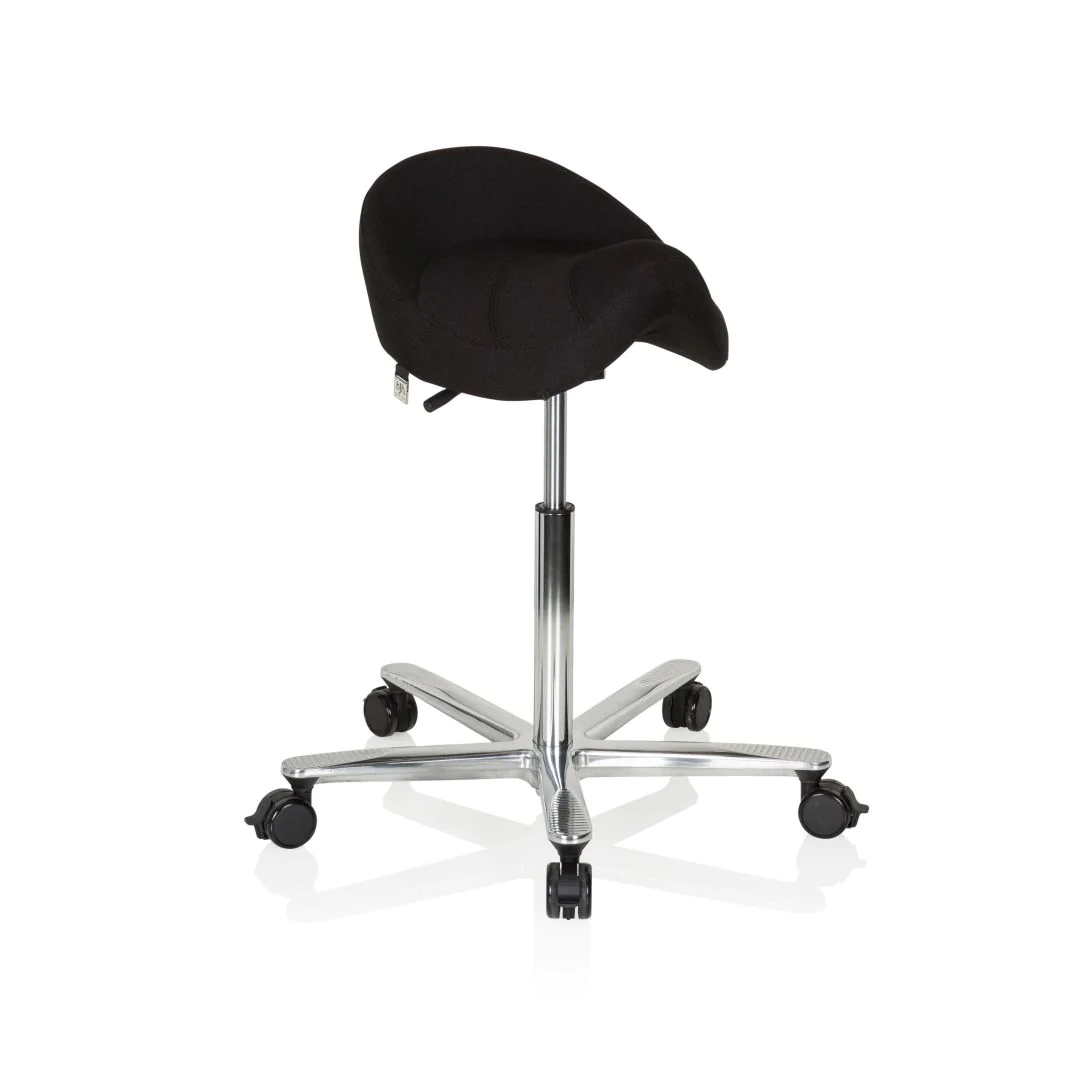 Arbeitstuhl Arbeitshocker MOVE-TEC 3D PRO I Sattel schwarz von HJH - Produktbild 3 von 11