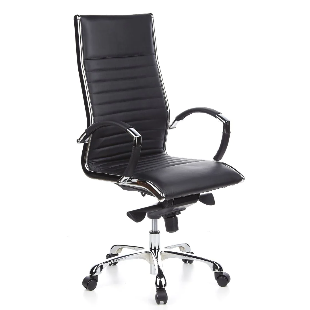 Bürostuhl Chefsessel PARMA 20 Leder Chrom von HJH - Produktbild 5 von 12