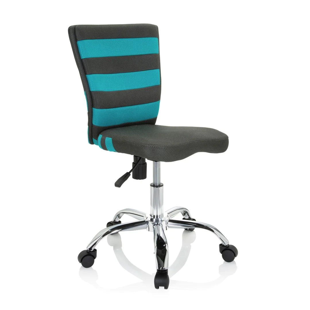 Kinderschreibtischstuhl Kinderstuhl KIDDY COMFORT I Netzstoff grau türkis von HJH - Produktbild 3 von 11