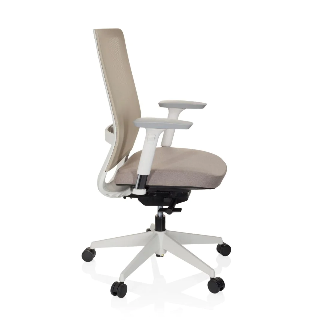 Bürostuhl Drehstuhl PURE WHITE Netzstoff Stoff beige von HJH - Produktbild 7 von 13