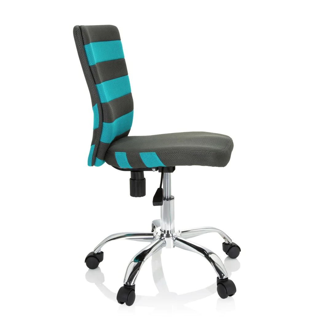 Kinderschreibtischstuhl Kinderstuhl KIDDY COMFORT I Netzstoff grau türkis von HJH - Produktbild 5 von 11