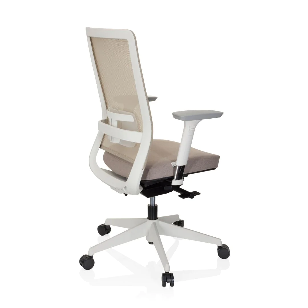 Bürostuhl Drehstuhl PURE WHITE Netzstoff Stoff beige von HJH - Produktbild 8 von 13