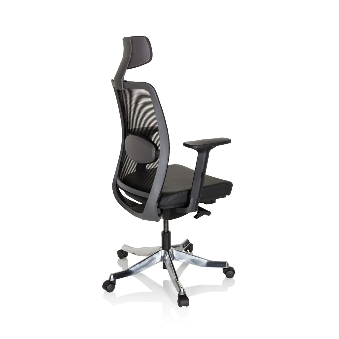 Bürostuhl Drehstuhl SENATOR PRO Netzstoff Leder schwarz von HJH - Produktbild 7 von 12