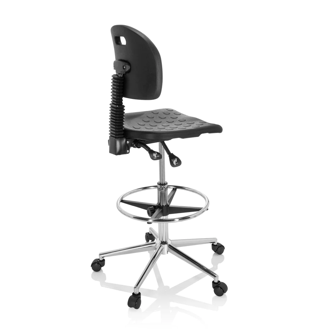 Arbeitsstuhl Arbeitshocker TOP WORK 23 I PU Schaum schwarz von HJH - Produktbild 11 von 14