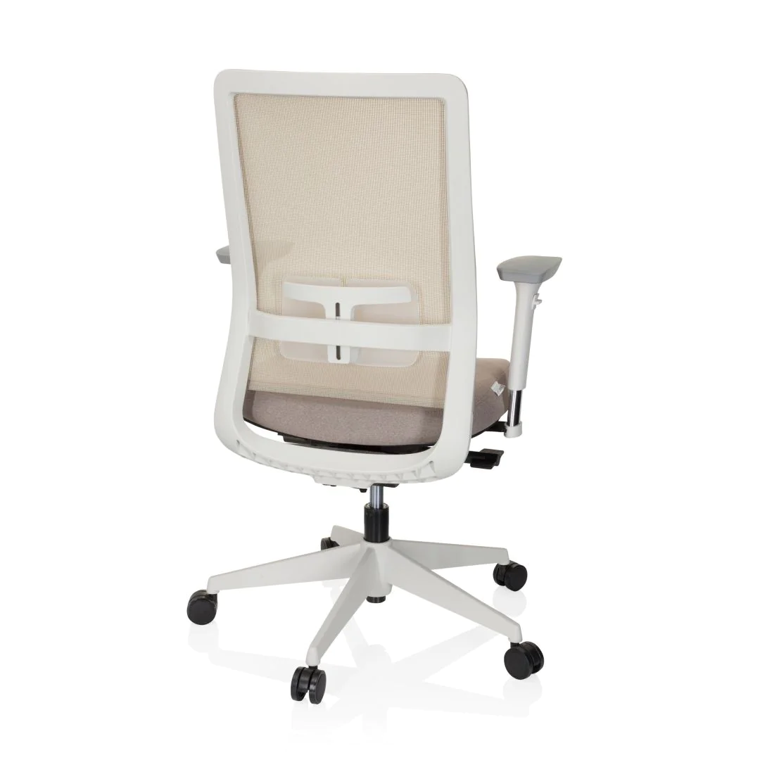 Bürostuhl Drehstuhl PURE WHITE Netzstoff Stoff beige von HJH - Produktbild 9 von 13