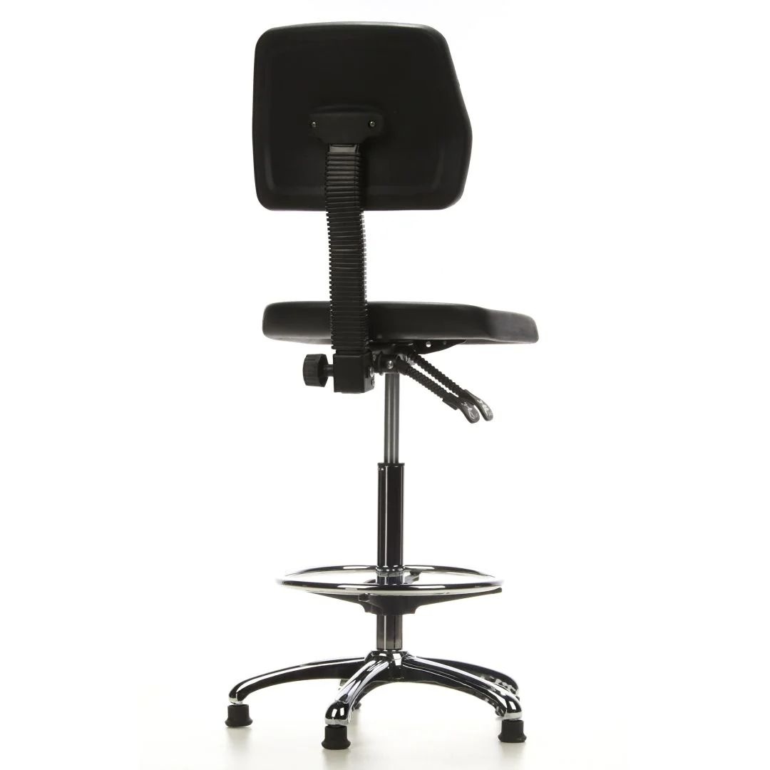 Hocker Drehhocker Arbeitsstuhl TOP WORK 11 Hartschaum schwarz Chrom von HJH - Produktbild 7 von 11