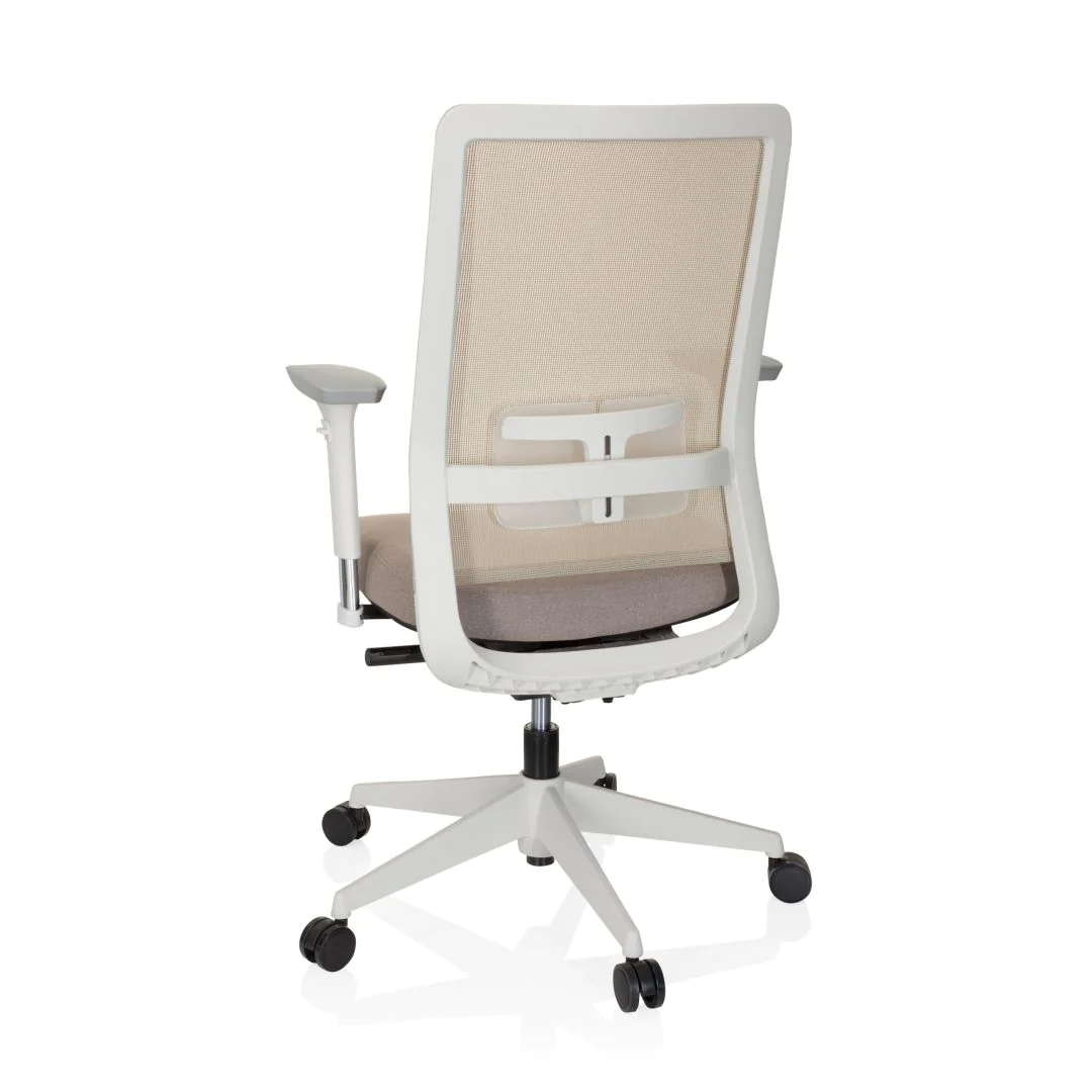 Bürostuhl Drehstuhl PURE WHITE Netzstoff Stoff beige von HJH - Produktbild 10 von 13