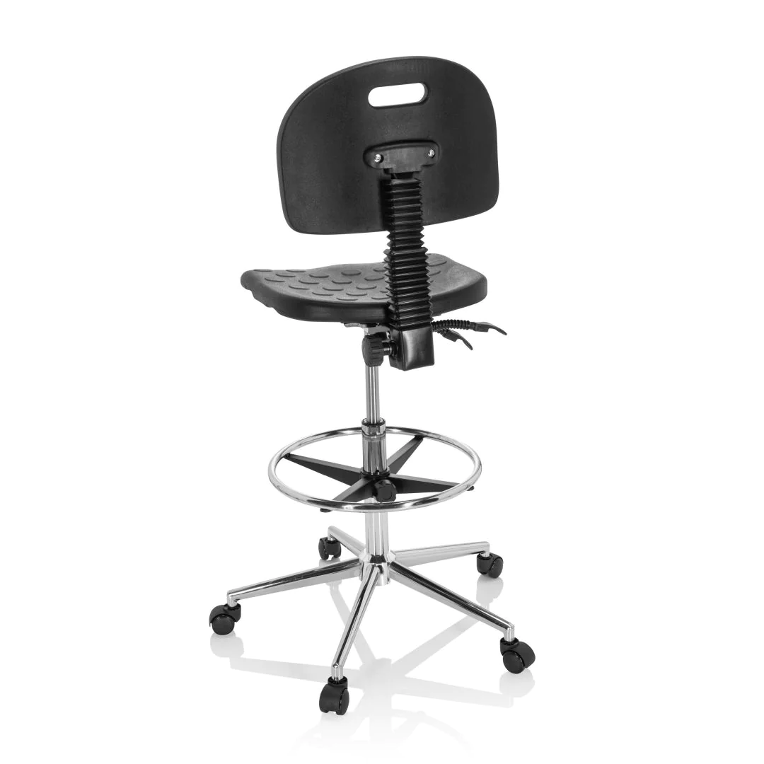 Arbeitsstuhl Arbeitshocker TOP WORK 23 I PU Schaum schwarz von HJH - Produktbild 13 von 14