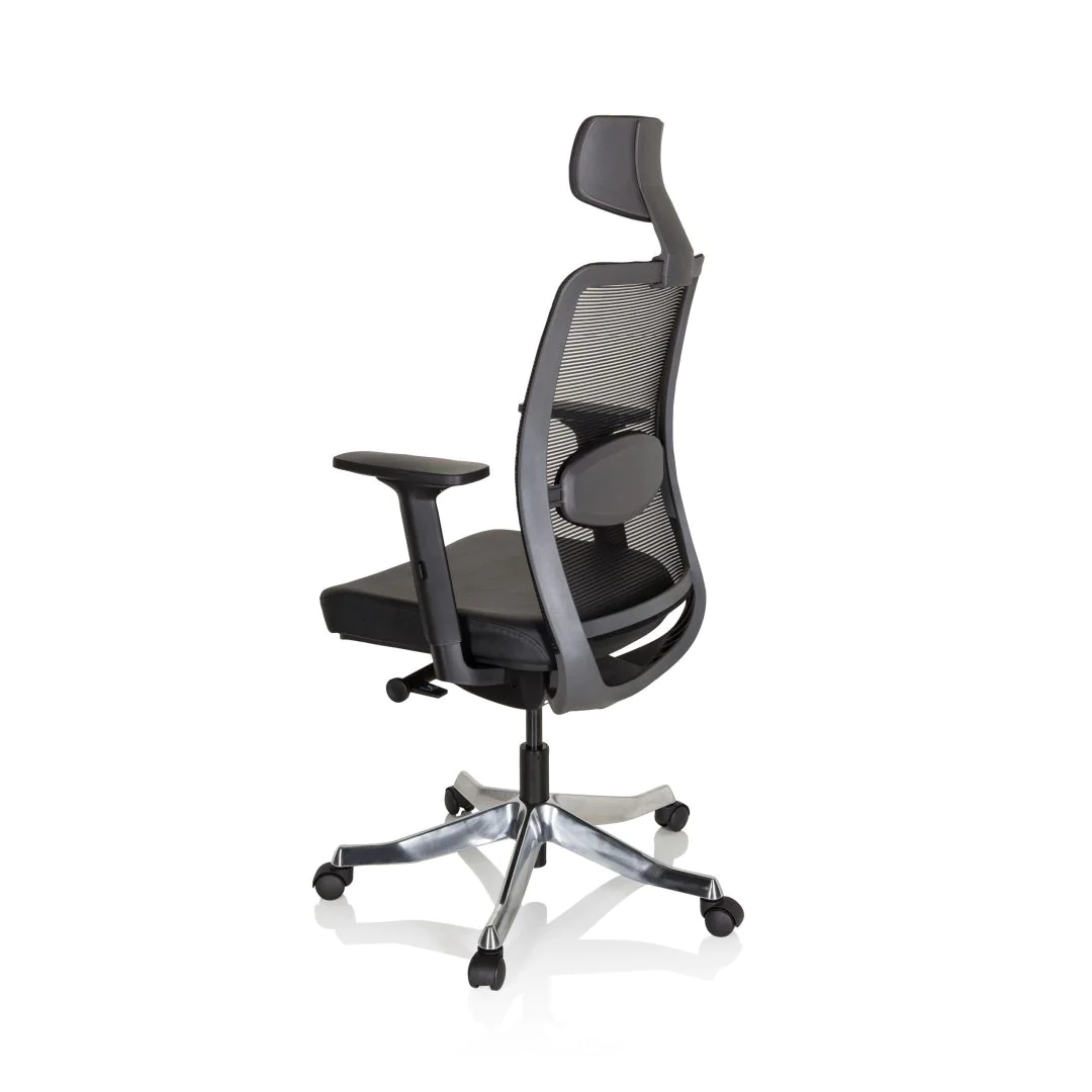 Bürostuhl Drehstuhl SENATOR PRO Netzstoff Leder schwarz von HJH - Produktbild 10 von 12