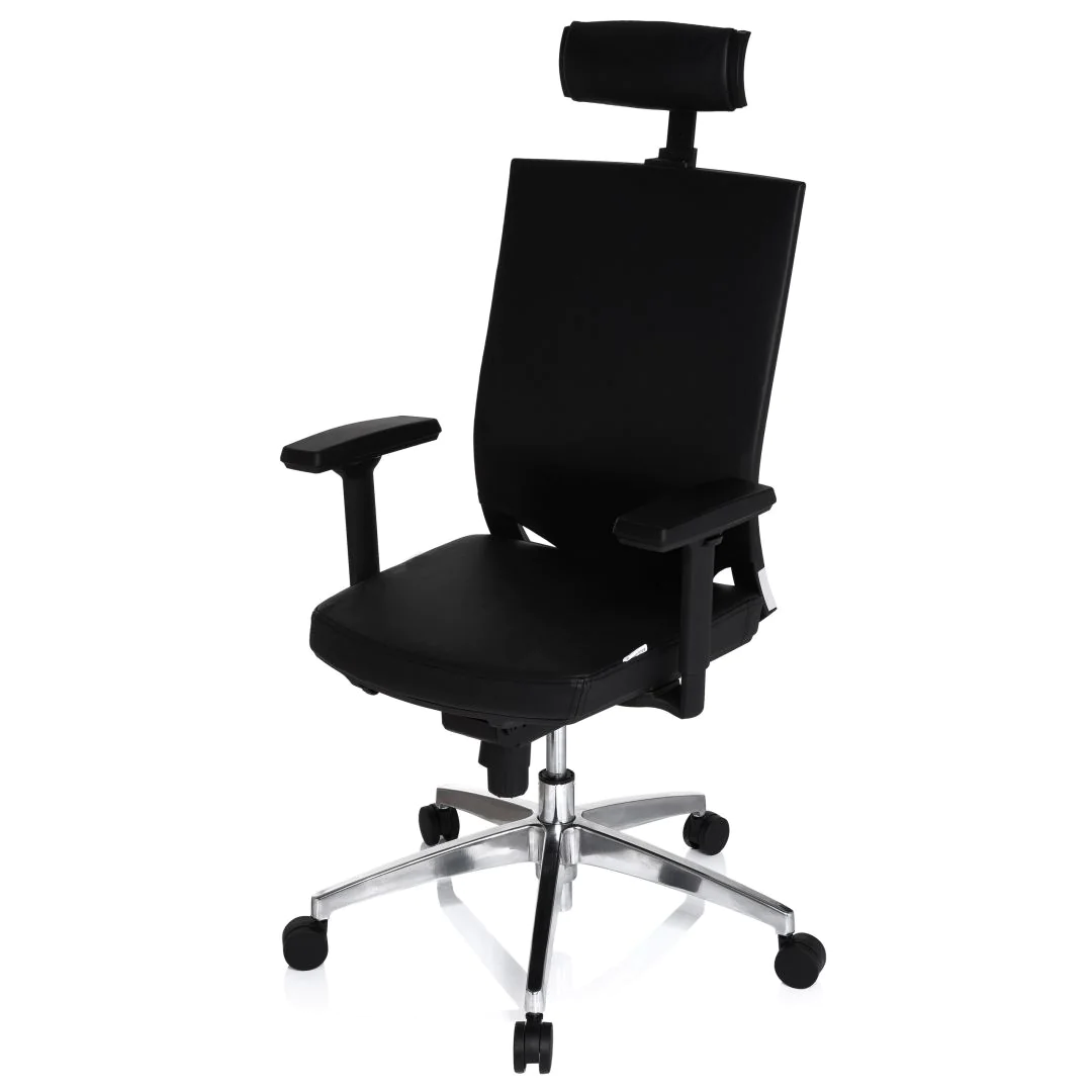 Bürostuhl Chefsessel PORTO MAX HIGH Leder schwarz von HJH - Produktbild 7 von 7