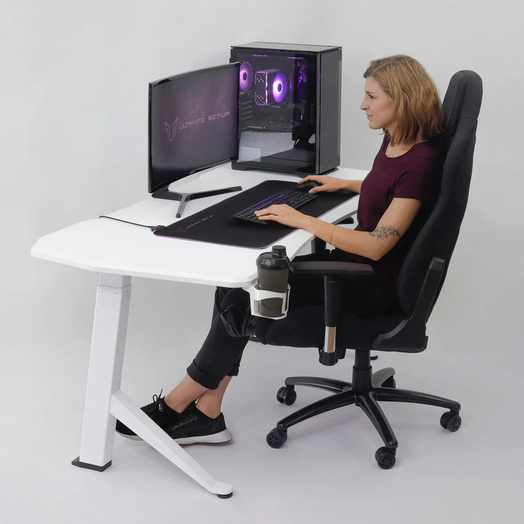 Höhenverstellbarer Gaming Schreibtisch von Ultimate Setup - Produktbild 7 von 16