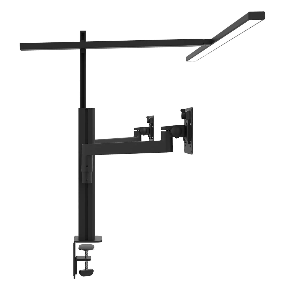Tischleuchte mit Monitorarm doppelt Elite lumino screen von Unilux - Produktbild 3 von 16