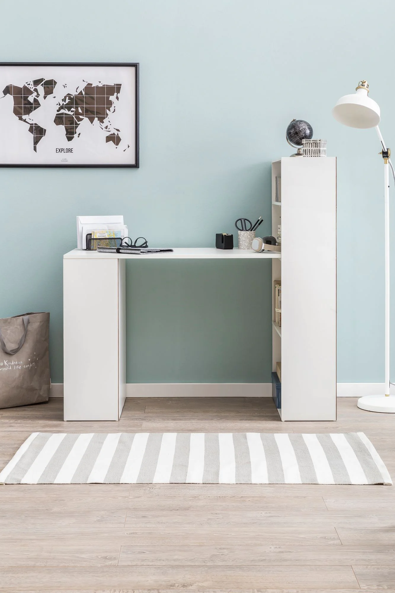 Schreibtisch mit Regal 120 x 53 cm von Wohnling - Produktbild 5 von 8