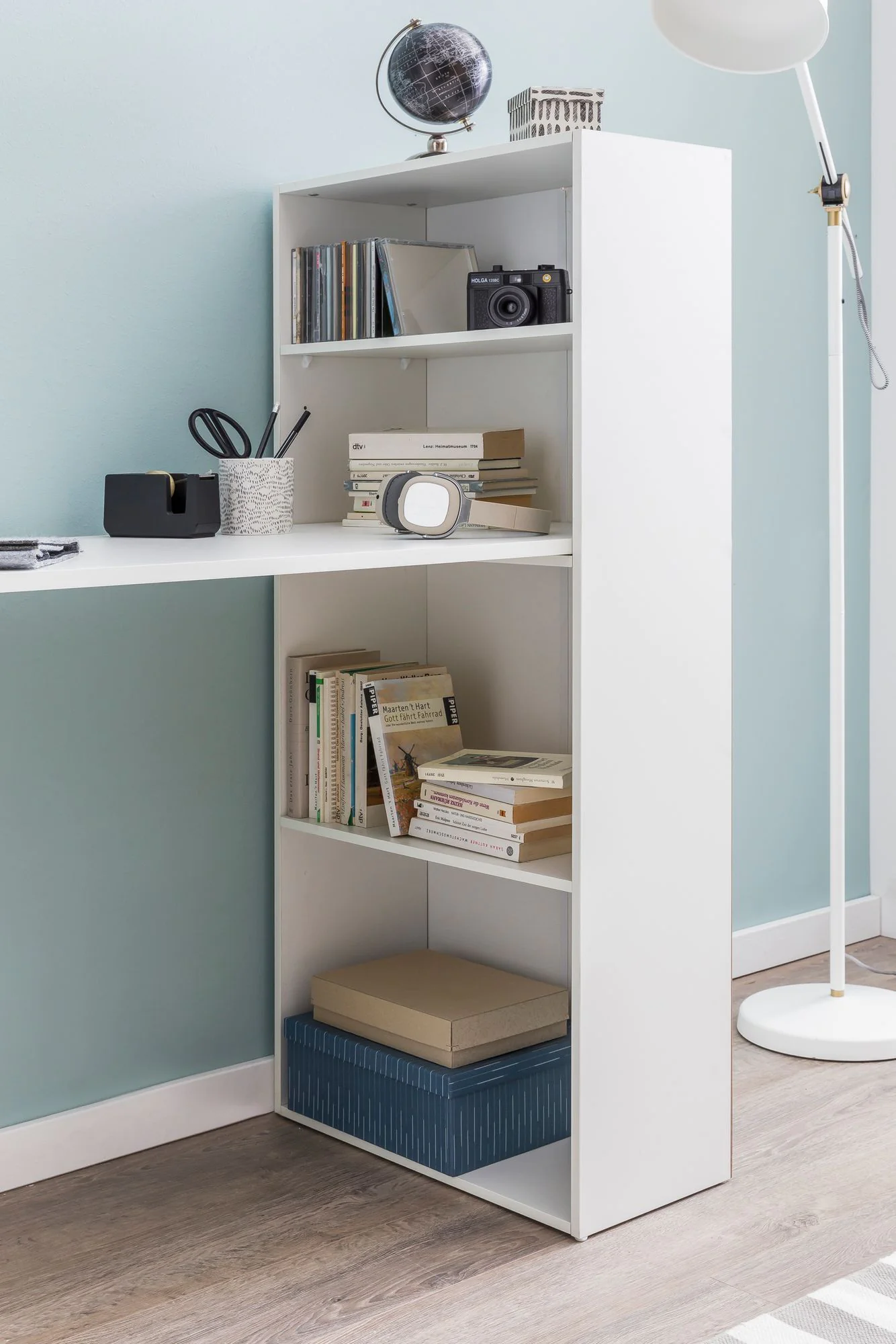 Schreibtisch mit Regal 120 x 53 cm von Wohnling - Produktbild 6 von 8