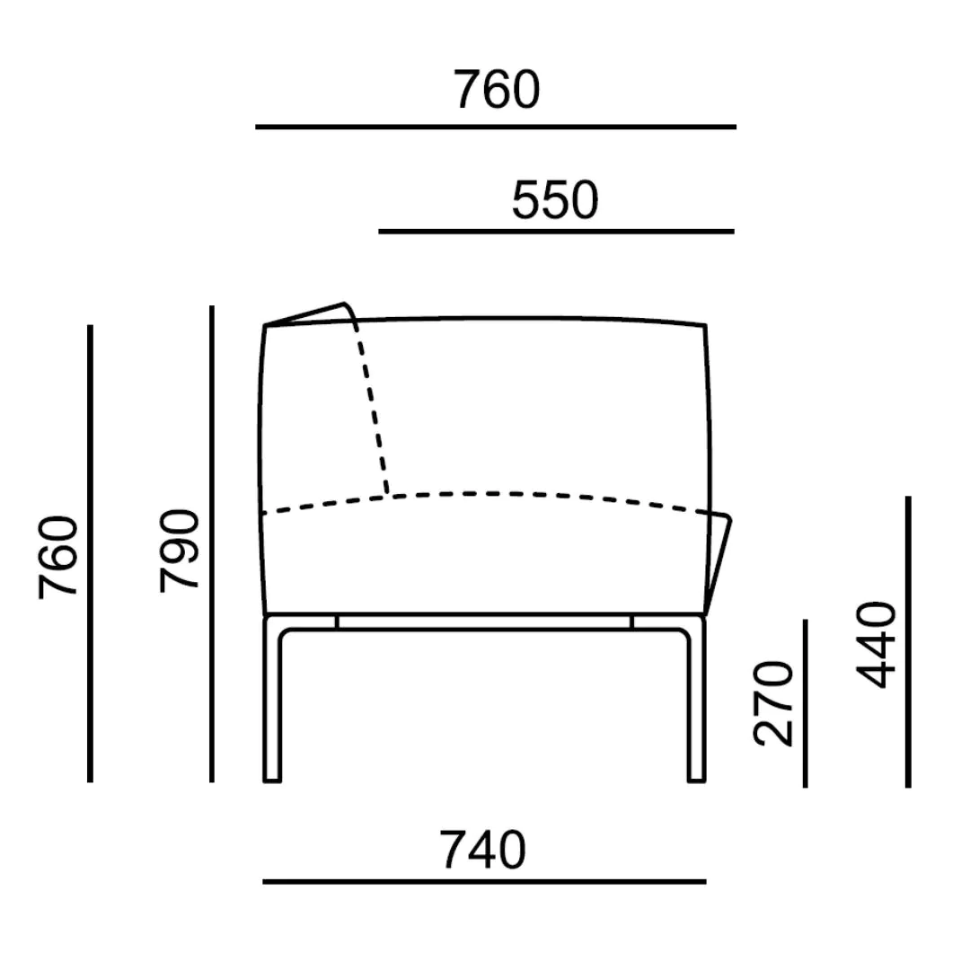 Lounge Sofa Cubix HA 2er von RIM - Produktbild 2 von 2