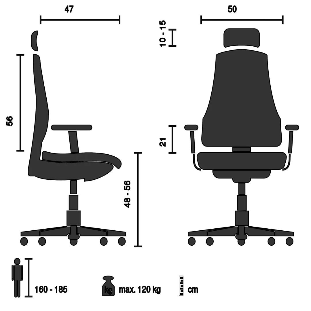 Bürostuhl Drehstuhl RI-COVER Netzstoff Stoff von HJH - Produktbild 4 von 14