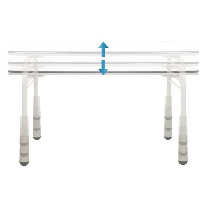 Kinderschreibtisch KID GRO T 120x60 cm höhenverstellbar hellgrau von HJH - Produktbild 3 von 6