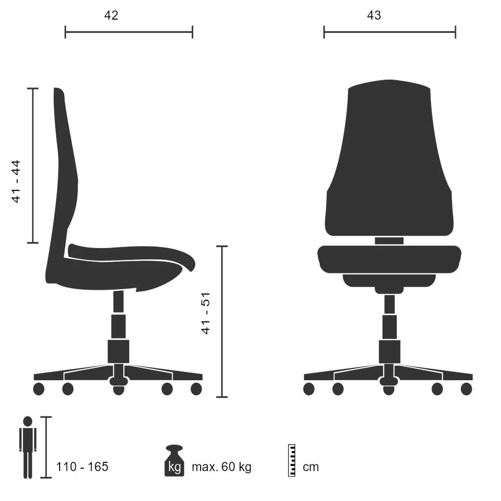 Kinderstuhl Kinderschreibtischstuhl KID VIVO Stoff von HJH - Produktbild 2 von 5