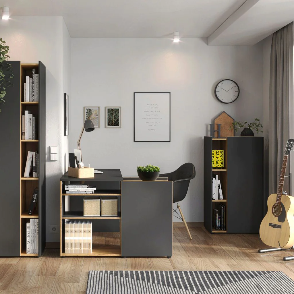 Aktenschrank 2976 Austin - Graphit/Navarra-Eiche von BME home - Produktbild 4 von 4