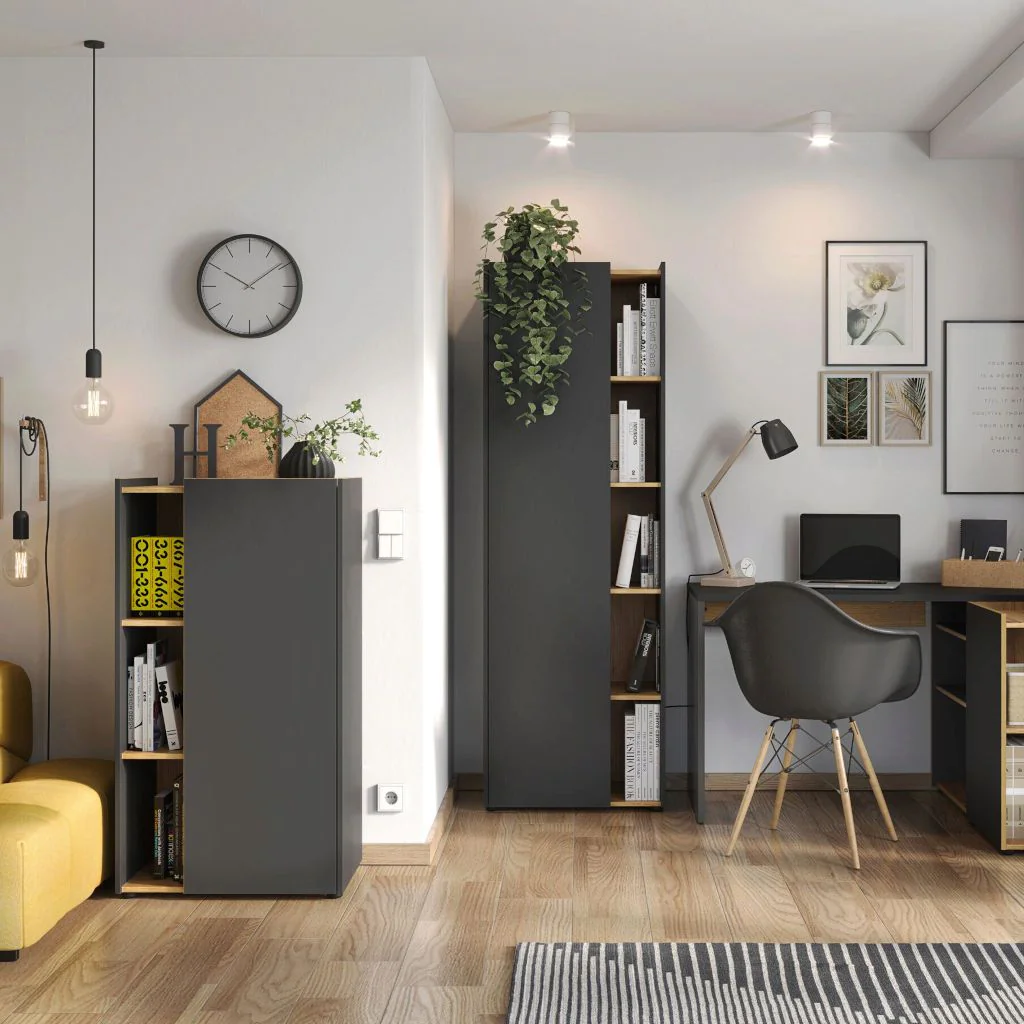 Aktenschrank 2976 Austin - Graphit/Navarra-Eiche von BME home - Produktbild 2 von 4