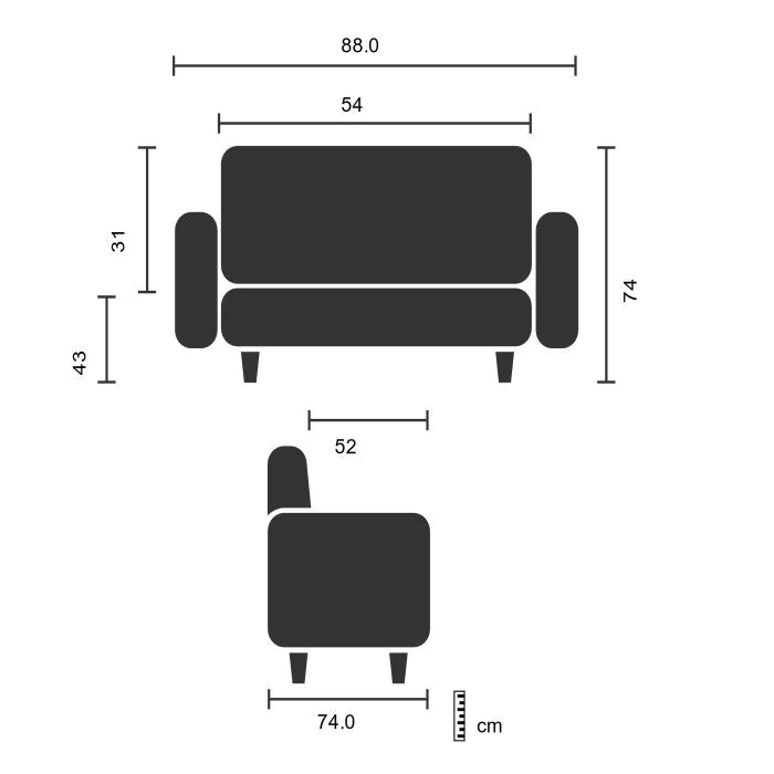 Loungesessel CURACAO Kunstleder 1-Sitzer von HJH - Produktbild 6 von 6