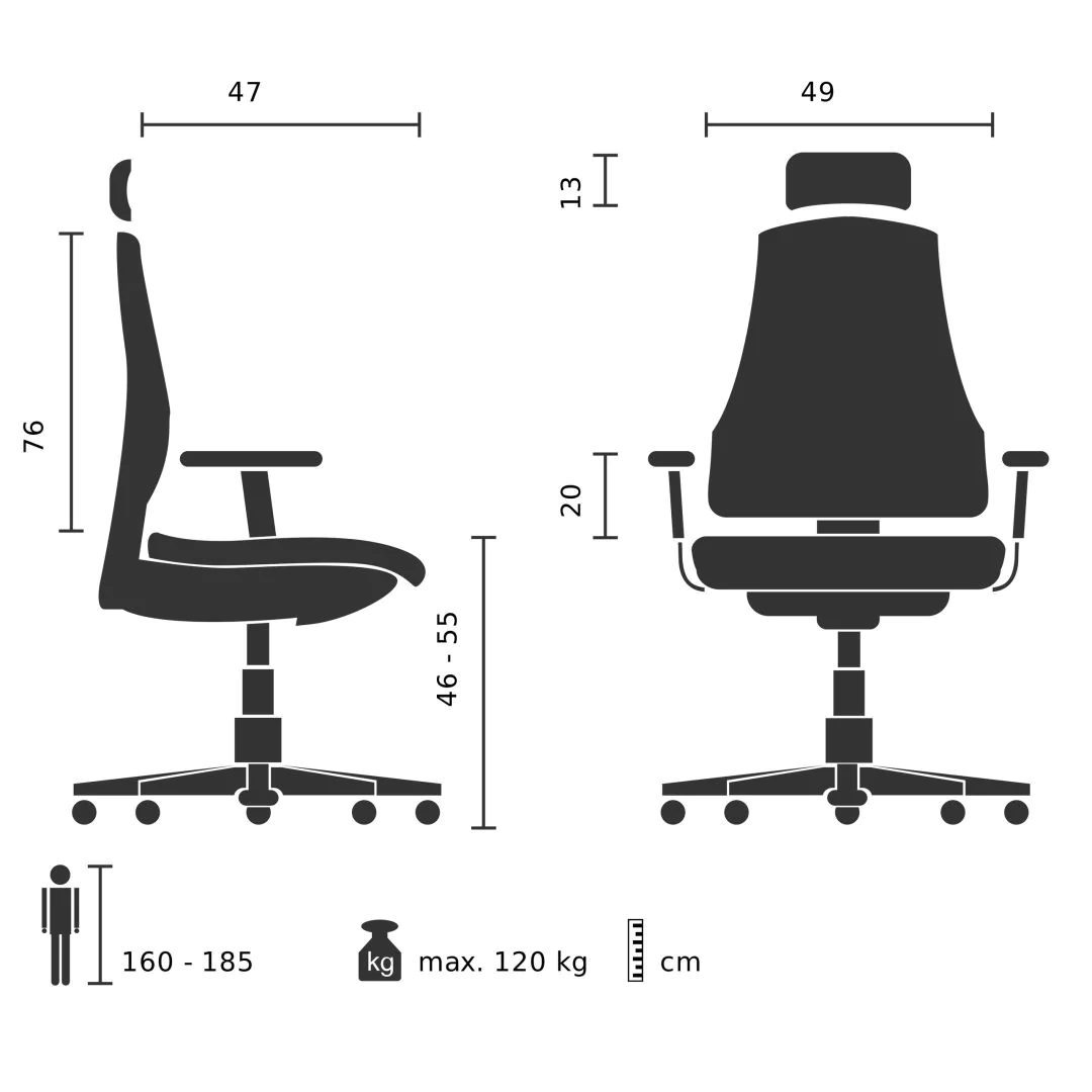 Bürostuhl Drehstuhl NEKEO Netzstoff Stoff von HJH - Produktbild 4 von 14