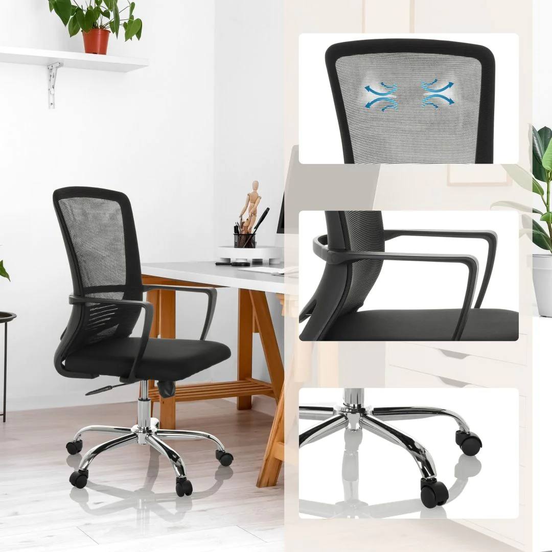 Bürostuhl Drehstuhl STAR-TEC S Netz Stoff schwarz von HJH - Produktbild 2 von 14