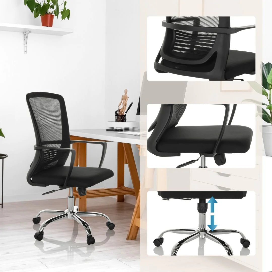 Bürostuhl Drehstuhl STAR-TEC S Netz Stoff schwarz von HJH - Produktbild 3 von 14