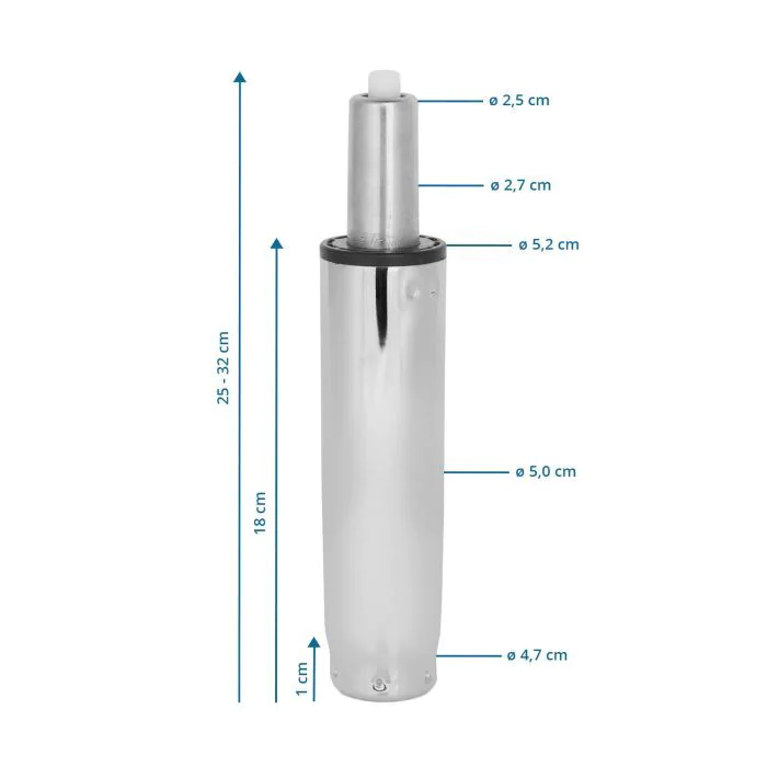 Gasfeder Gasdruckfeder S - chrom, 25-32 cm von HJH - Produktbild 2 von 6