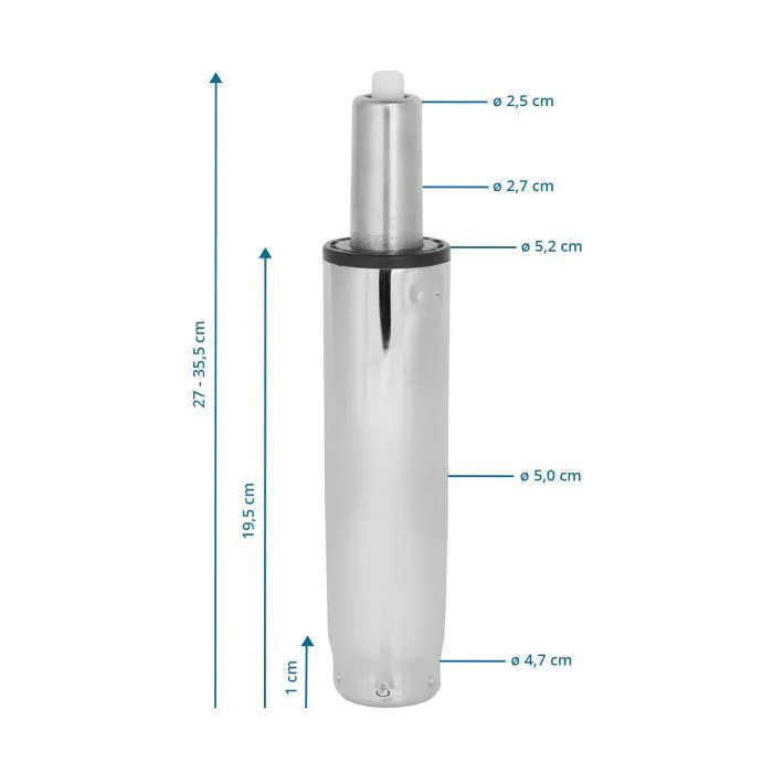 Gasfeder Gasdruckfeder M - chrom, 27-35,5 cm von HJH - Produktbild 3 von 6