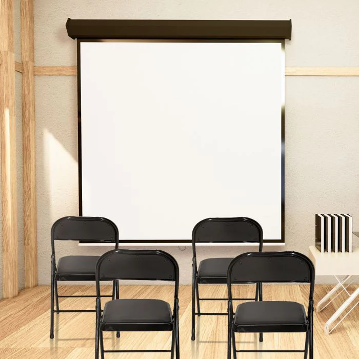 Konferenzstuhl Besucherstuhl Klappstuhl TUDELA schwarz 4er Pack von HJH - Produktbild 6 von 7
