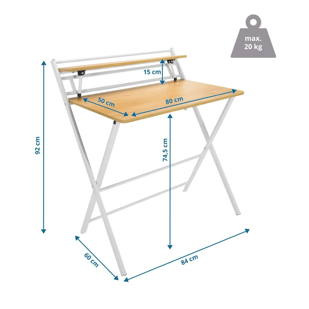 Schreibtisch Arbeitstisch EASY CLAP 92 x 84 cm von HJH - Produktbild 4 von 13