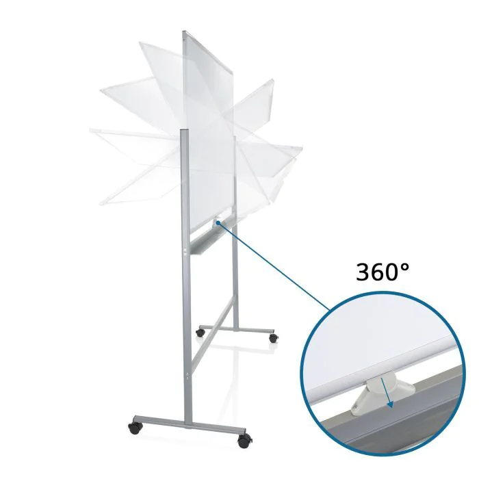 Whiteboard Wendetafel MULTIBOARD I magnetisch weiß silber von HJH - Produktbild 4 von 6