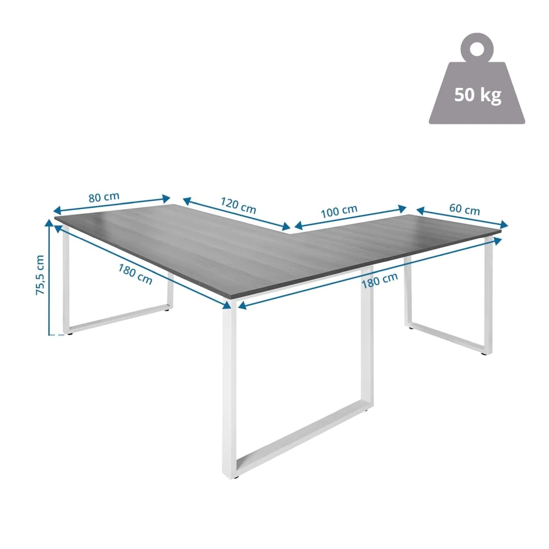 Eckschreibtisch Schreibtisch Computertisch WORKSPACE XL I 180 x 180 cm von HJH - Produktbild 6 von 6
