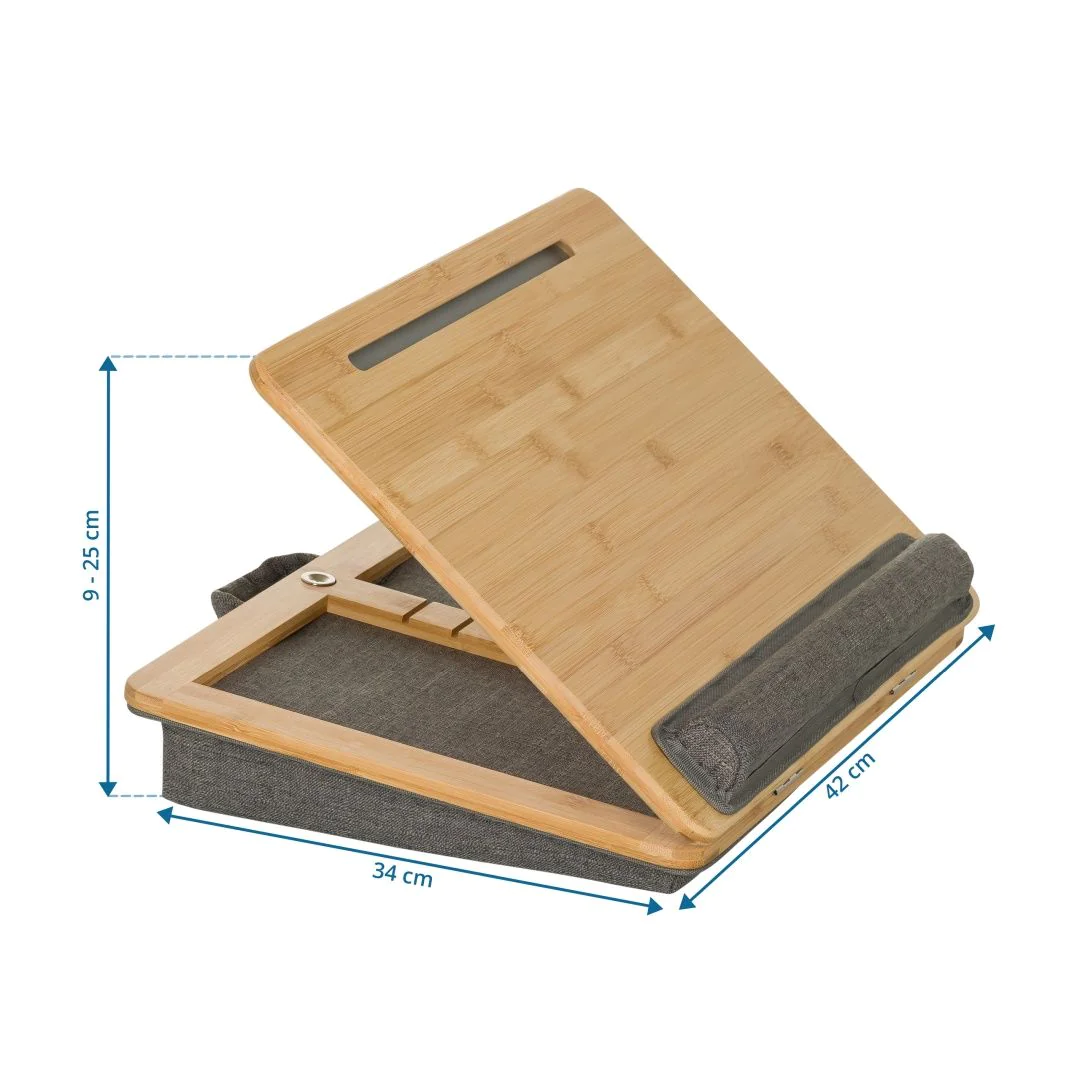 Laptopunterlage Laptop Kissen COMFILAP III 42 x 34 cm, einstellbar braun grau von HJH - Produktbild 4 von 14